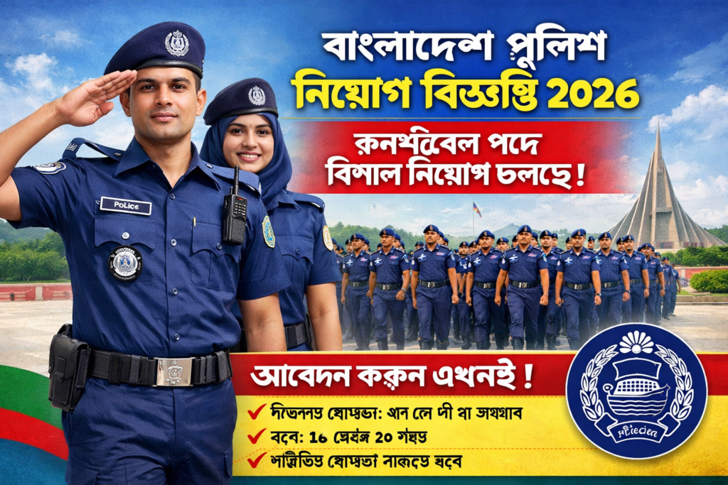 বাংলাদেশ পুলিশ নিয়োগ বিজ্ঞপ্তি ২০২৬